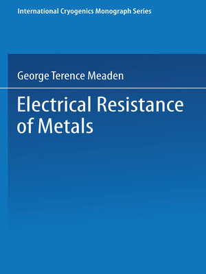 cover image of Electrical Resistance of Metals